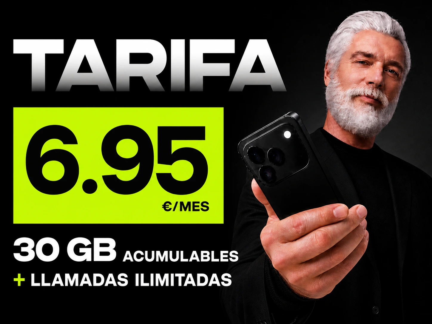 VAMOS — Tarifa 6,95 €/mes, 30 GB acumulables, llamadas ilimitadas